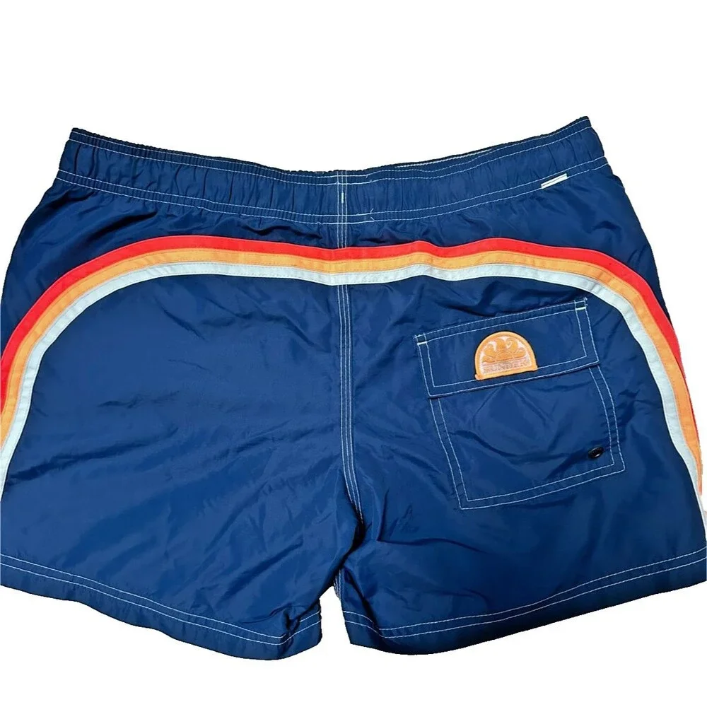 Sundek Swim Trunks Navy Classic Stripe 4